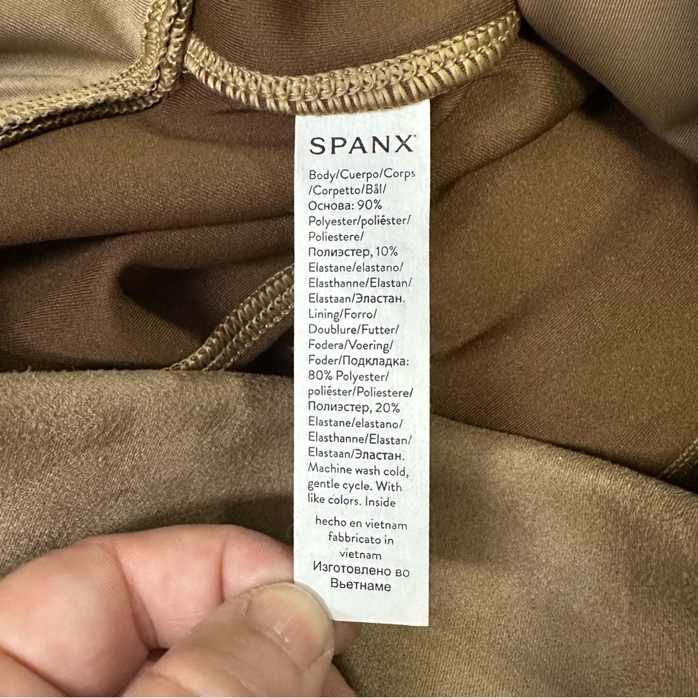 Spanx Women’s Faux Suede Slimming Leggings Pants In Beige Size XL - Picture 13 of 14